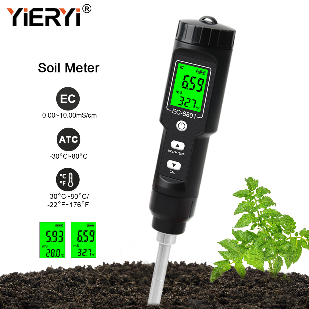 Yieryi EC/TEMP Soil Tester 0.0 - Ec Meter Digital recension och pris