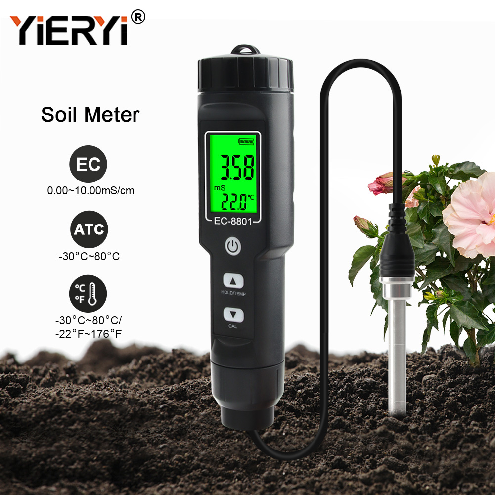 Yieryi EC/TEMP Soil Tester 0.0 - Ec Meter Digital recension och pris