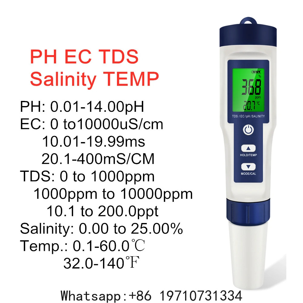 5 In 1 Digital PH Meter TDS EC - Ec Meter Digital recension och pris