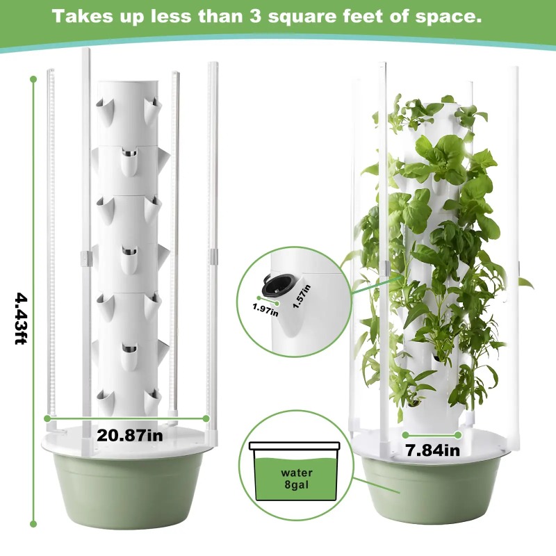 Hydroponic Growing Kit System  - Hydroponic Tower Planter recension och pris