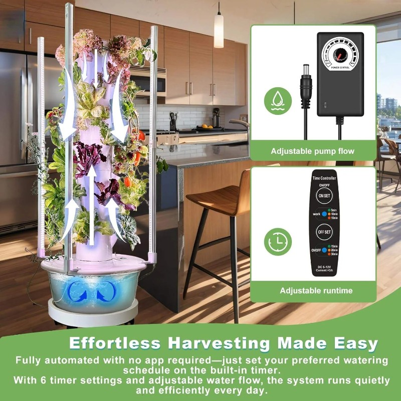 Hydroponic Growing Kit System  - Hydroponic Tower Planter recension och pris