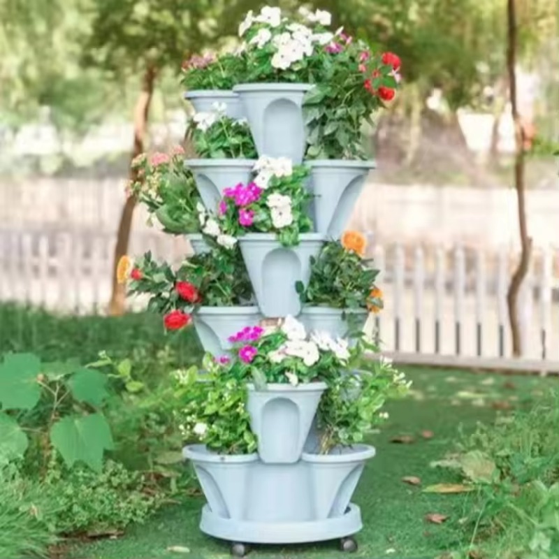 5-tier Self Watering Stacking  - Hydroponic Tower Planter recension och pris