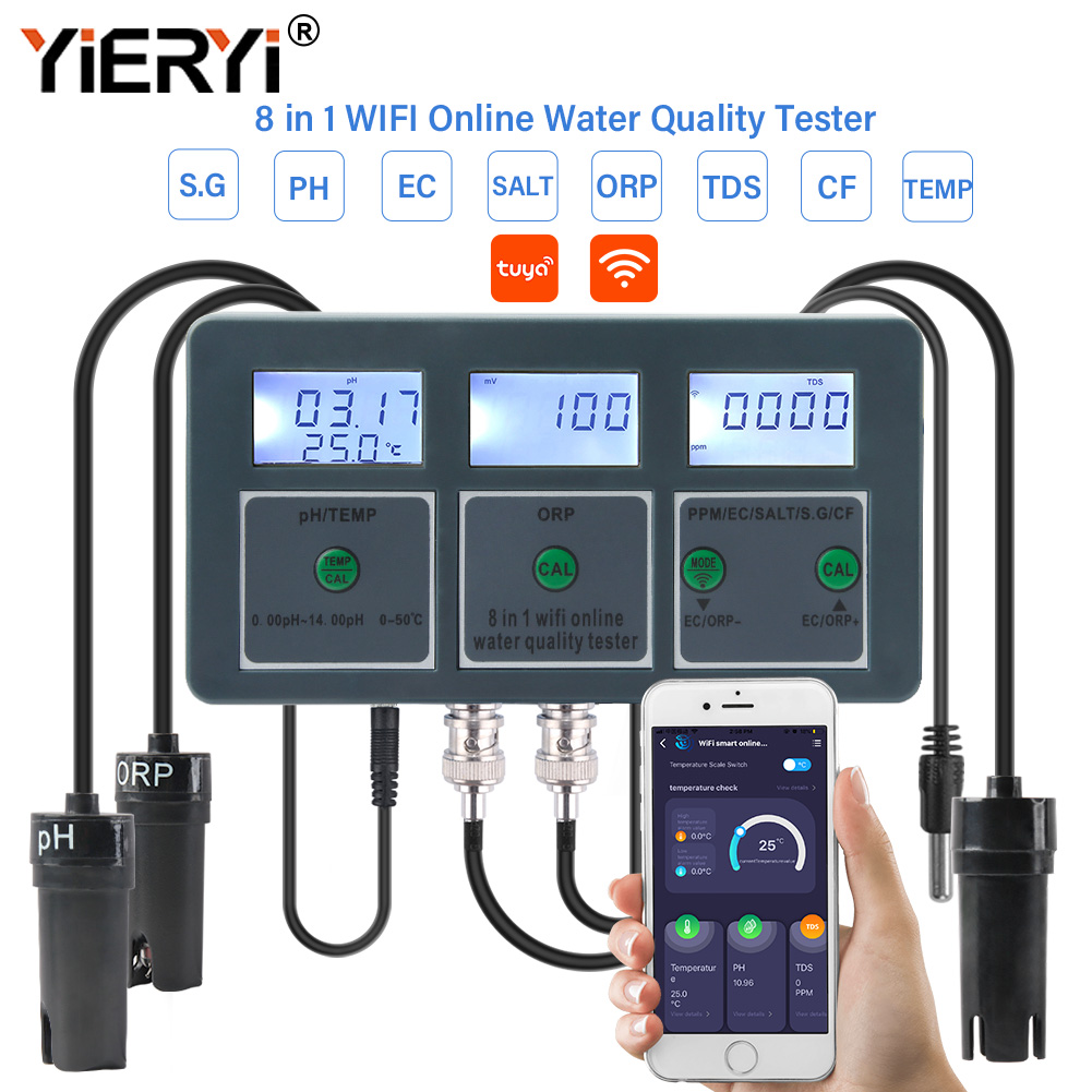 Yieryi WiFi Tuya Smart PH ORP  - Ec Meter Digital recension och pris
